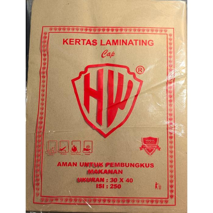 Safitiri Kertas Minyak/Kertas Pembungkus Nasi/Kertas Laminasi/Kertas Minyak Hw(Ukuran 30X40/25X35 Is