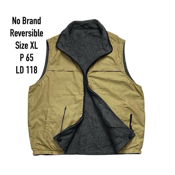 No brand tanpa merk reversible vest rompi second