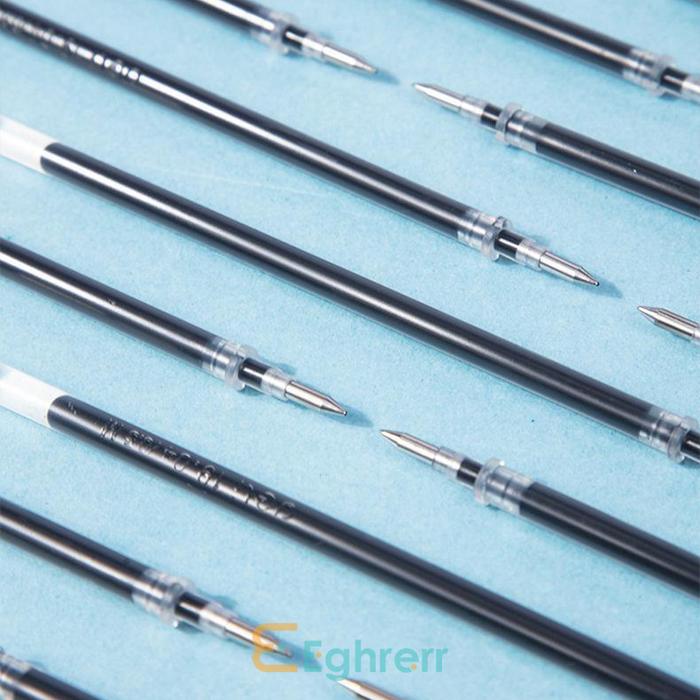 Eeghrerr Gel Pen Refill/Isi Ulang Pulpen Gel 0.5/0.7mm Tinta Hitam Biru Merah