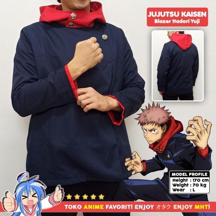 Top Blazer Jaket Anime Gakuran Jujutsu Kaisen Itadori Yuji Sukuna
