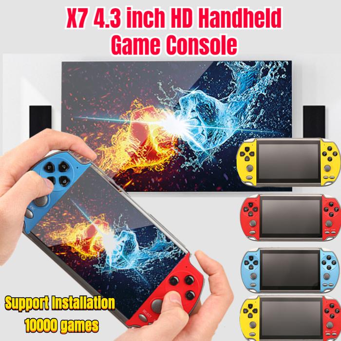 X7 4.3 Inch Handheld Video Game Console Dual Joystick Mini Portable