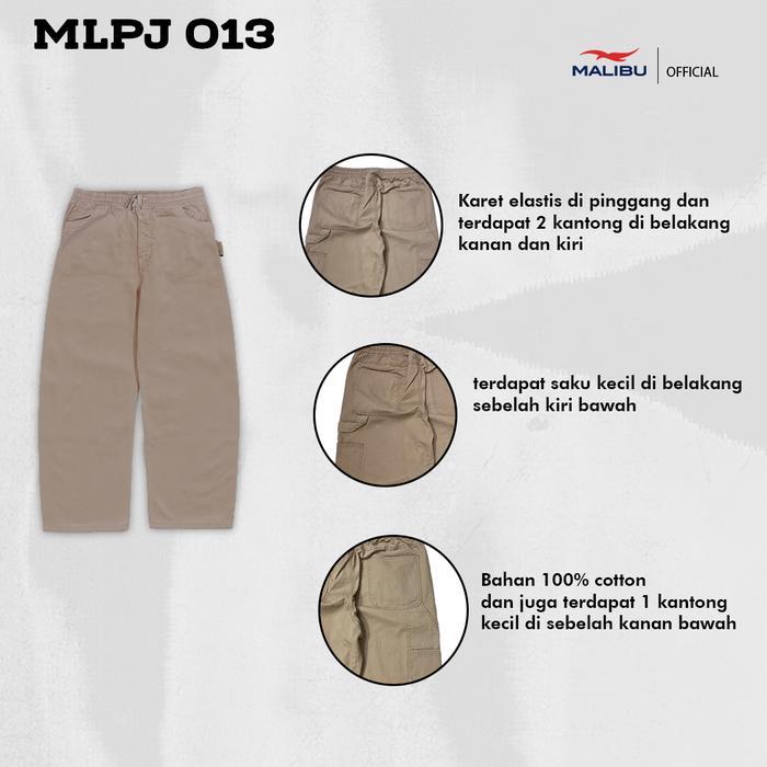 [Malibu X Hendy Dion] Malibu Celana Panjang Karet Baggy Carpenter Long Pants Twill Pria