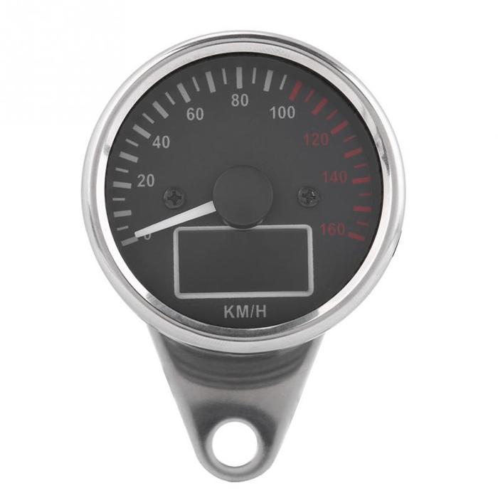 New Universal 0 ~ 160 KM/H Sepeda Motor Chrome Kecepatan Digital LED