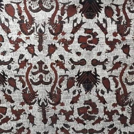 Yogyakarta Kain Jarik Batik Full Tulis Motif Jaladri Aquarium AP1025 Premium Halus Corak Yogyakarta 