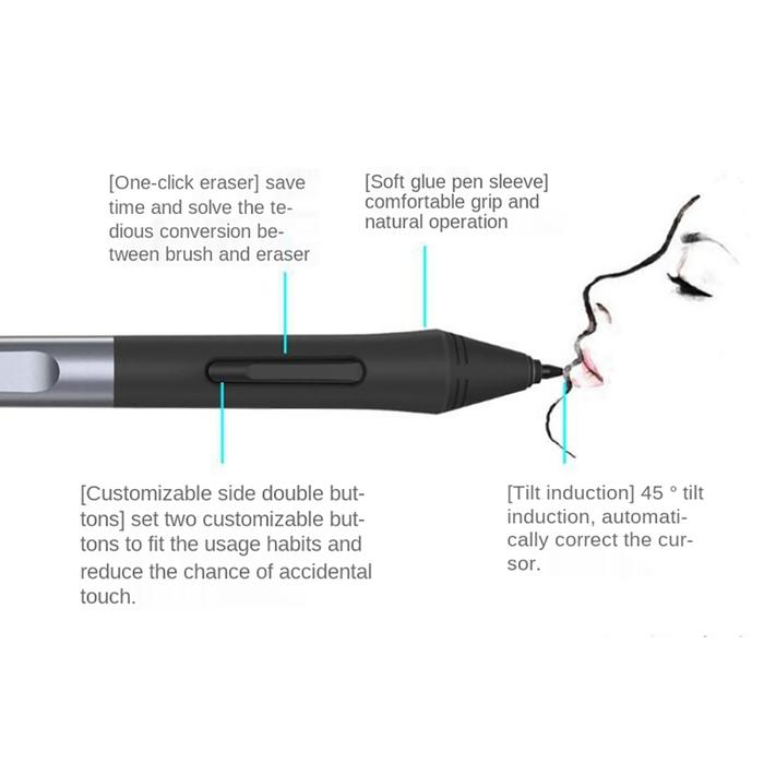 For HUION PW100 Battery-free Stylus For HS64 HS610 H640P H950P H1060P