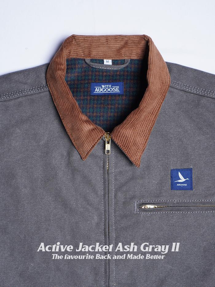 Augoose Active Jacket Ash Gray II - 15 Oz Duck Canvas