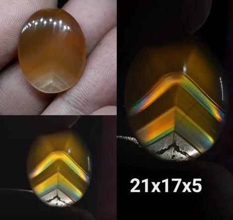 Natural Batu Akik Motif Gambar Pangkat Junjung Derajat Drajat Pelangi Antik 3