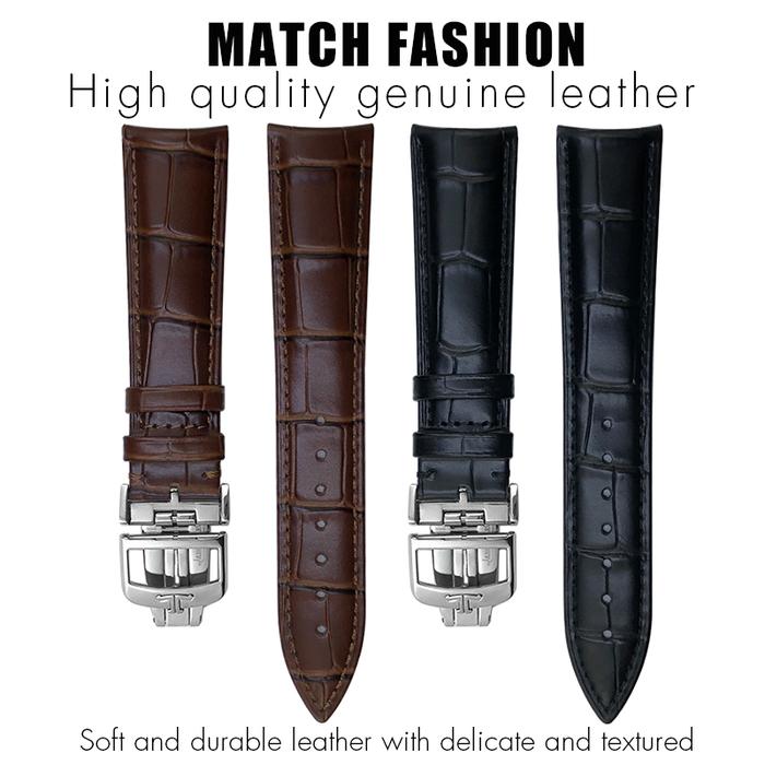 19mm 20mm 21mm 22mm Curved End Cowhide Watchband for Jaeger LeCoultre Master Control Soft Genuine Le
