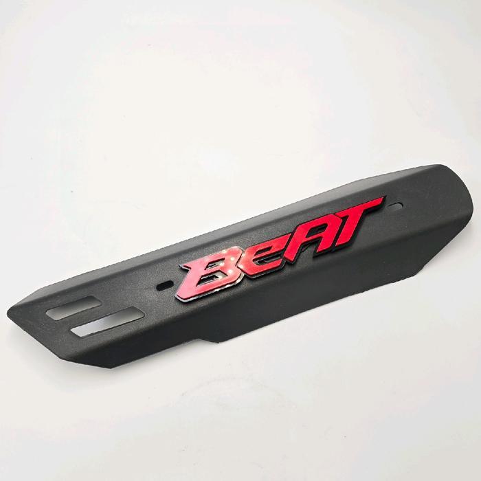 Tameng Knalpot Anti Pecah Semua Honda Beat Plus Emblem Akrilik Timbul Beat - Cover Knalpot Universal