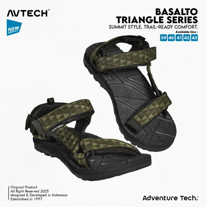 AVTECH - Sandal Gunung Hiking Outdoor Adventure Trekking Travel Harian - BASALTO TRIANGLE