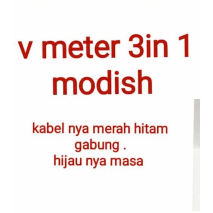 Voltmeter plus voltmeter 3 in 1 suhu jam aki universal