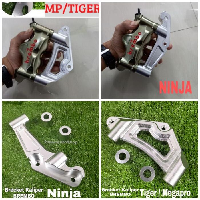 PROMO Brecket Caliper Breket Kaliper Brembo GP4 4 Piston import PNP Tiger Megapro Ninja