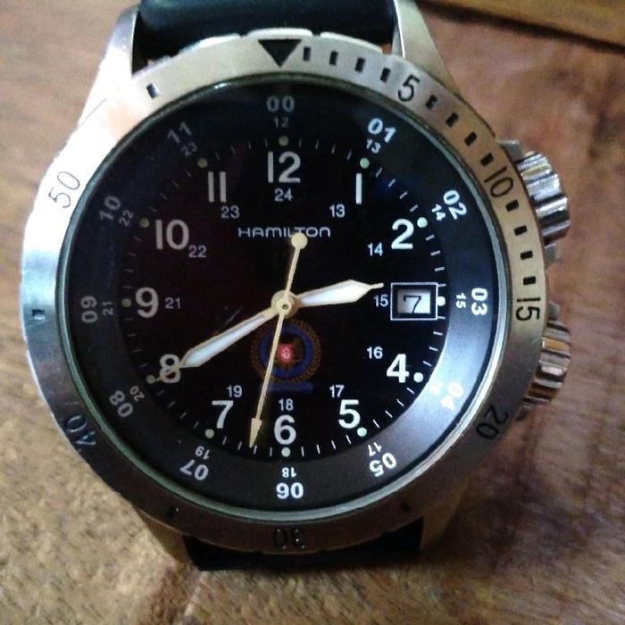 jam tangan Hamilton H 744510 jam tangan pria ,excelent ,battery Original,bagus siap pakai