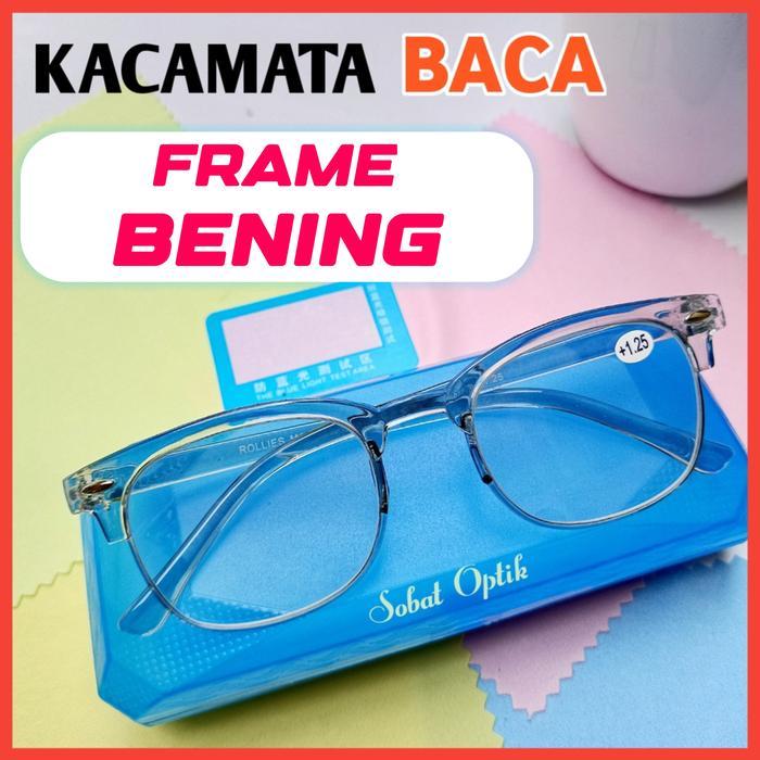 Kacamata Baca Clubmaster Ukuran Plus +1.00 Sampai +3.00 Box Lensa Pasti Ori