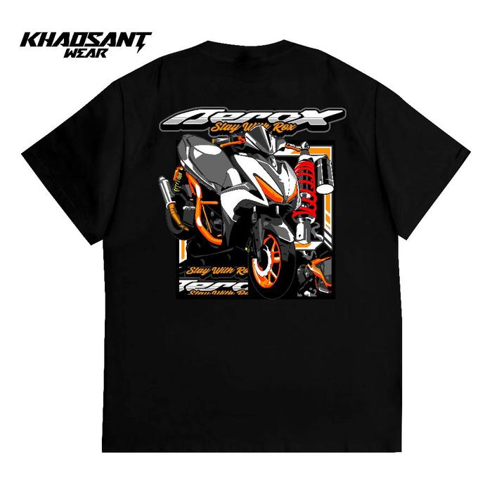 [HOT] KHAOSANT Kaos Aerox Stay With Rox Motor Yamaha Aerox Kaos Sunmori Riding Modif