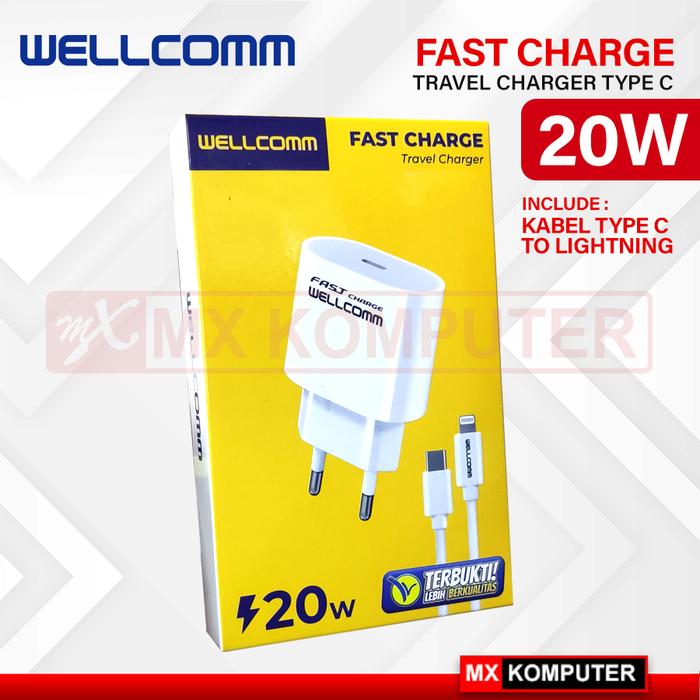 Wellcomm Fast Charge 20W Travel Charger Type C