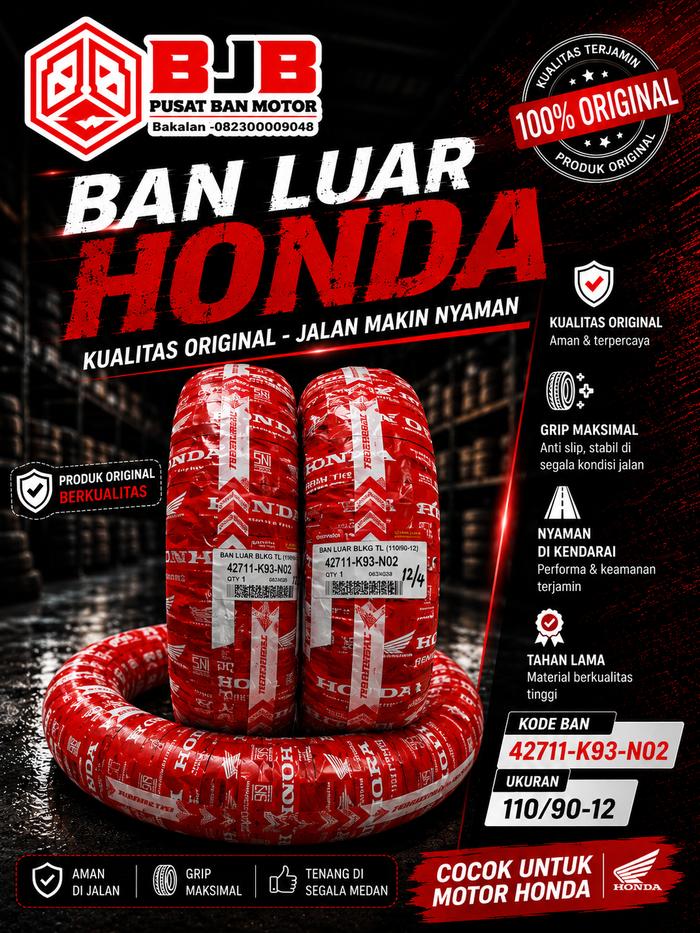 BAN BELAKANG TUBELESS FEDERAL 110/90 - 12 K93 HONDA SCOOPY ESP K93