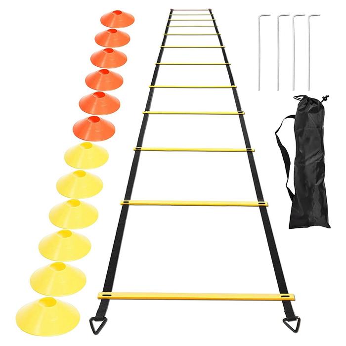 Sports Speed Agility Training Set 12 Disc Cones 4 Steel