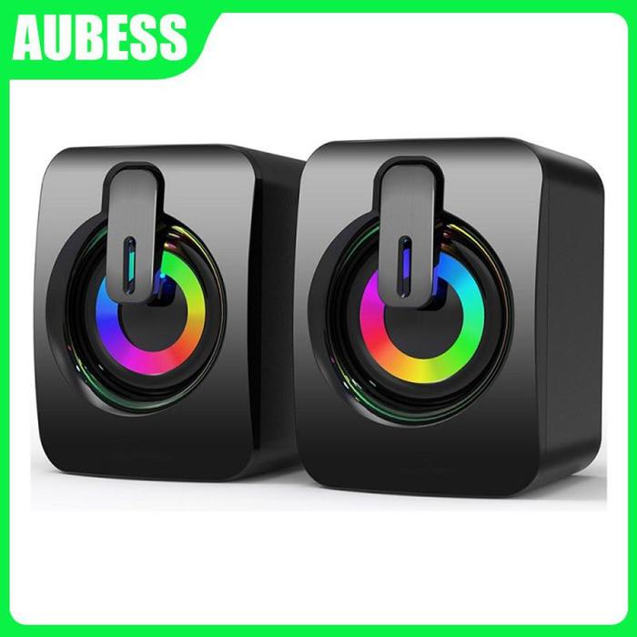 Computer Speakers Usb With Led Light Mini Speaker Universal Portable