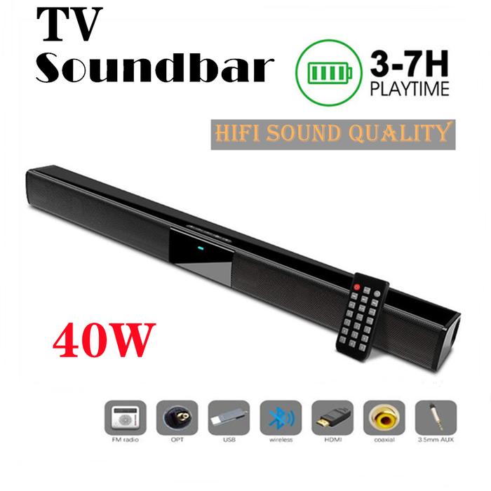 40W TV Soundbar Wired and Wireless Bluetooth Home Surround SoundBar
