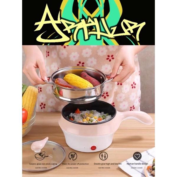 Panci Mini Panci Listrik Serbaguna 1.2L Panci MultiFungsi Panci Rebus Tumis Penggorengan Anti Leng