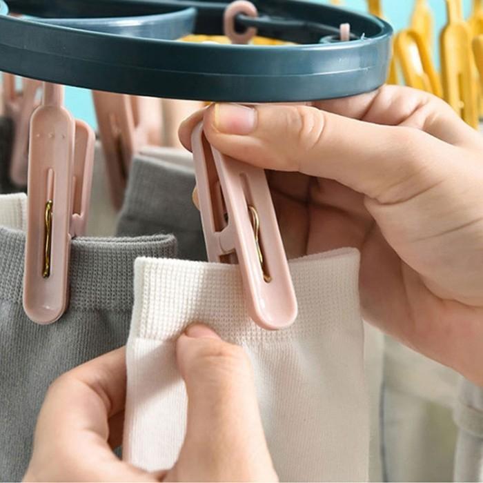 Hanger Clips Gantungan Jepit Jemur Kaos Kaki CD Bra Jepitan Baju Klip