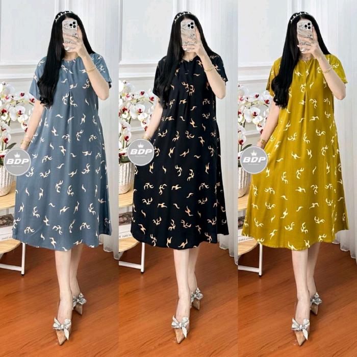 Daster Viral Terbaru Kekinian Rayon Halus Busui resleting depan baju tidur daster Wanita Bumil Dress