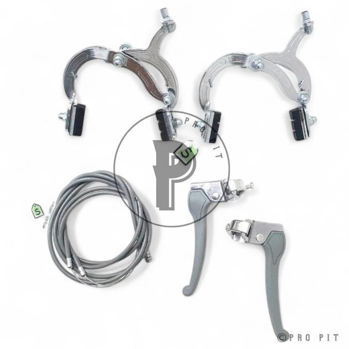 Rem Sepeda U-Brake Full Set (Depan & Belakang)