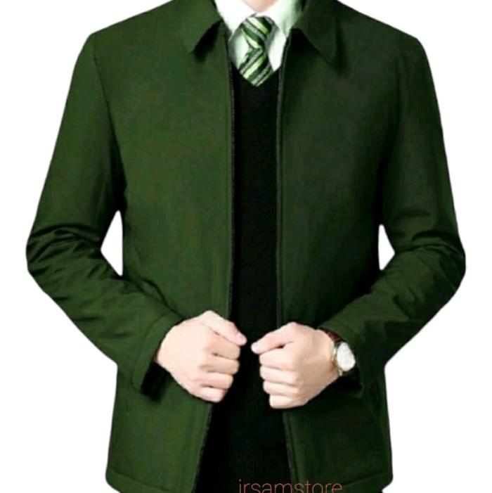 semi jas peria jaket kantor peria wanita jaket big siz jumbo Abu Hitam Custom Blazer Formal Panjang 