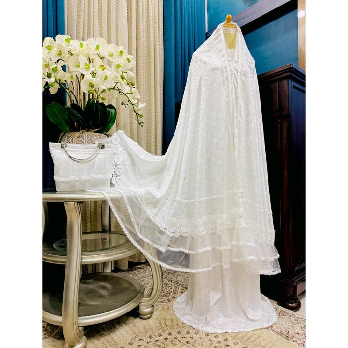 Aleetha Collection - MUKENA GISELLA SUTRA JAGUAR PRINTING SUSUN TULLE TAS BEHEL DEWASA JUMBO BEST SE