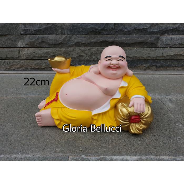 patung pajangan buddha maitreya budha julaihut tidur uang julai