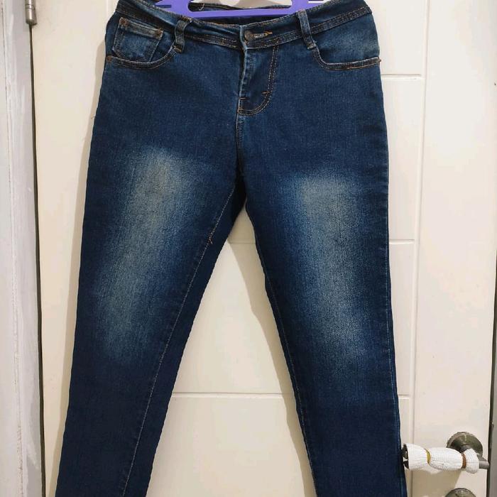 thrift celana panjang jeans wanita