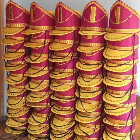 Topi Drumband Marching Band New Design Custom Anak Sekolah dan Dewasa Quality Belum Ada Bulu Topi