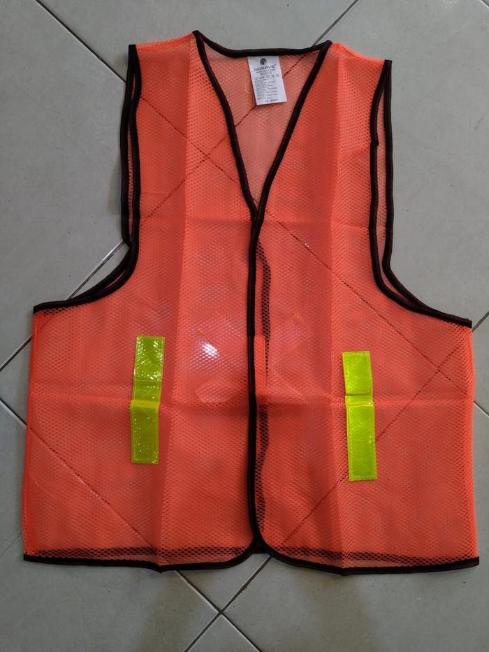 Rompi Safety Orange / Rompi Jaring Orange / Rompi Vest Good Quality - Jaring Orange