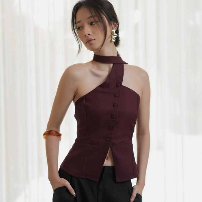 SUKII — Gemma Top Wanita Atasan Katun Nyaman Vest