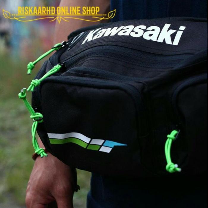 TERMURAH Tas Selempang Kawasaki Waistbag Kawasaki Tas Pinggang Kawasaki Option Merch ginal READY STO