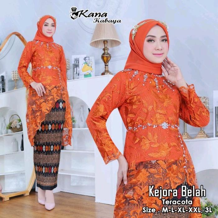 Terbaru satu set kebaya modern model tunik kejora belah samping kebaya muslim kebaya tunik payet keb