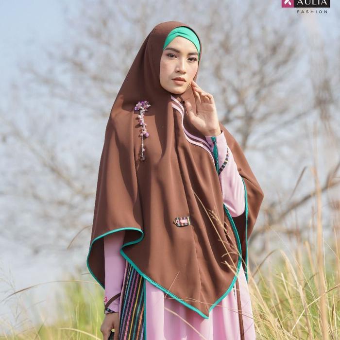 SET GAMIS AULIA FASHION M L XXL SERI MAIZA SOFT PURPLE