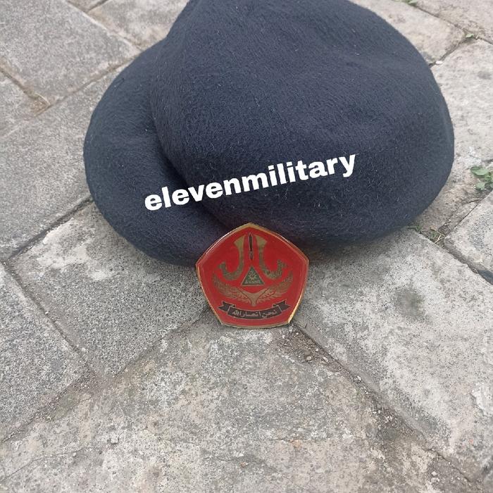 Topi baret banser+emblem banser/ topi baret hitam banser