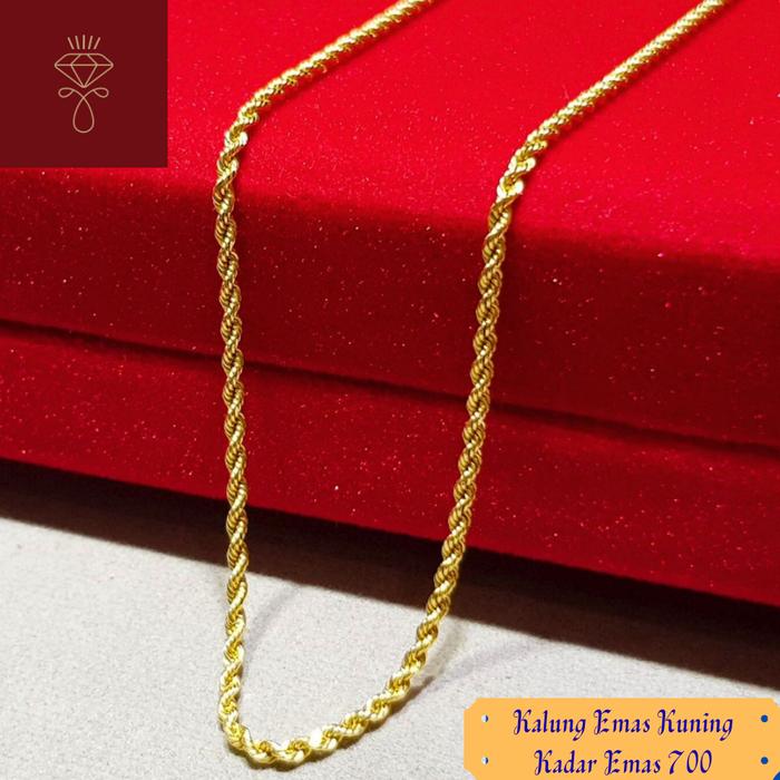 Kalung tambang Rantai Emas Kuning Terbaru Kadar Emas 700