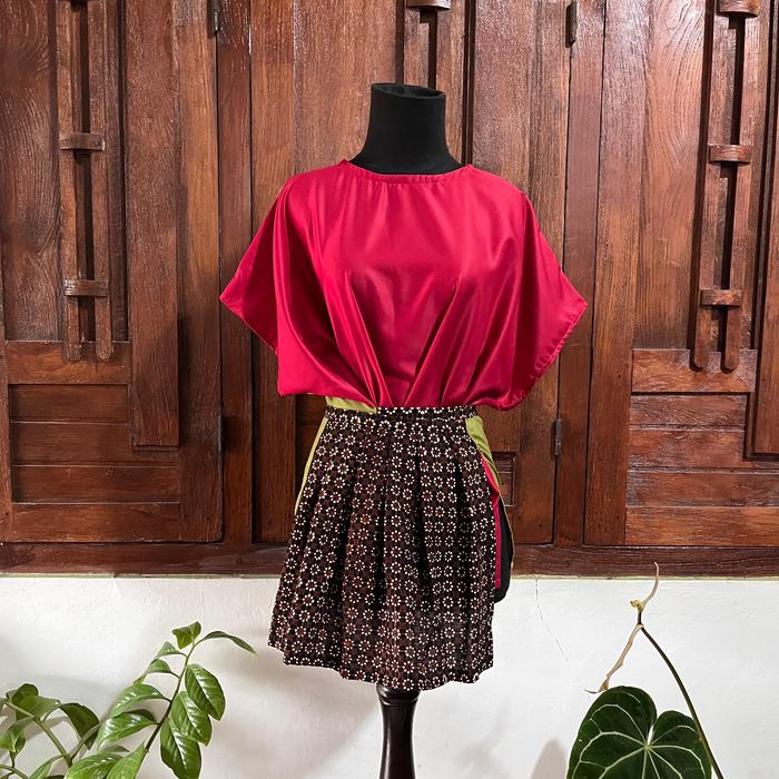 Dados Top (Atasan Two Sided/Bolak-Balik Aksen Batik Truntum Cap)