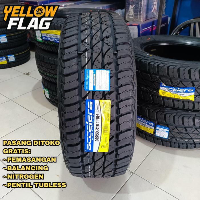 Ban Mobil Semi OffRoad 265 60 R18 Accelera AT untuk Fortuner, Pajero, Navara, Hilux, Ford Ranger Rin