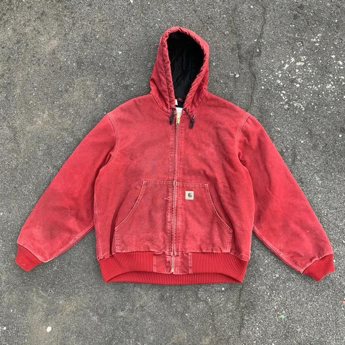 Carhartt active jacket crimson rare vintage second original