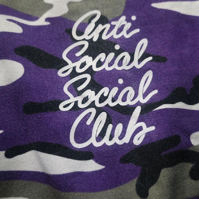 Vintage rare Hoodie Assc ( Anti Social Social Club ) , purple camo