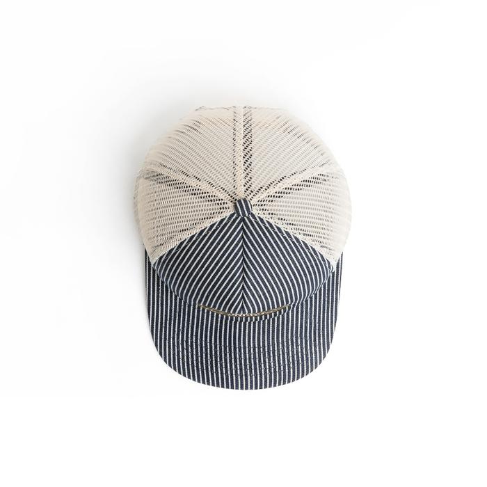 【NEW】 TOPI TRUCKER DENIM HICKORY STRIPED HICKORY