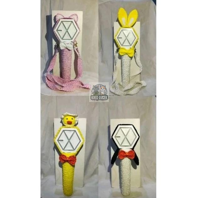 pouch sarung lighstick sarung lighstick Exo rajut crochet || lighstick rajut || lighstick rajut croc