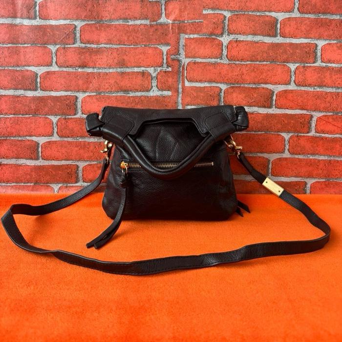 TAS SLING MINI WANITA KULIT ASLI FOLEY CORINNA SEFOND BRANDED HITAM / TAS SELEMPANG KECIL KULIT ASLI
