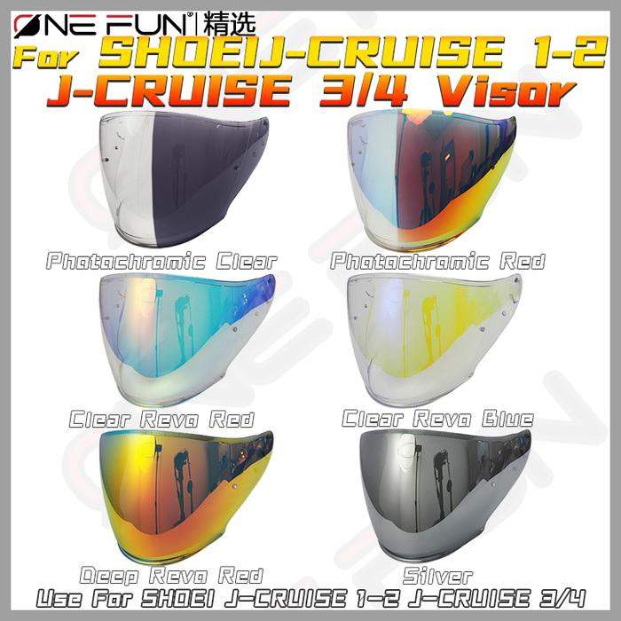 Photochromic Helmet Visor for Shoei J-Cruise 1 J-Cruise 2 J-Cruise3 J-Cruise4 J-Force 4 Cj-2 Motorcy