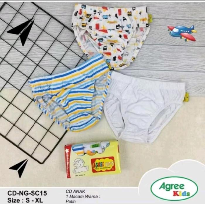 3pcs_agree NGS-C15/celana dalam anak laki-laki agree C15/cd anak agree