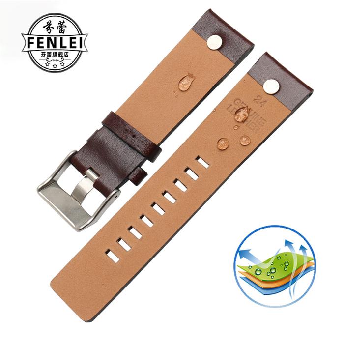 Cow Leather Watchband For Bracelet For DZ7312 DZ4323 DZ7257 Strap 22mm 24 26mm 28mm 30mm Genuine Lea
